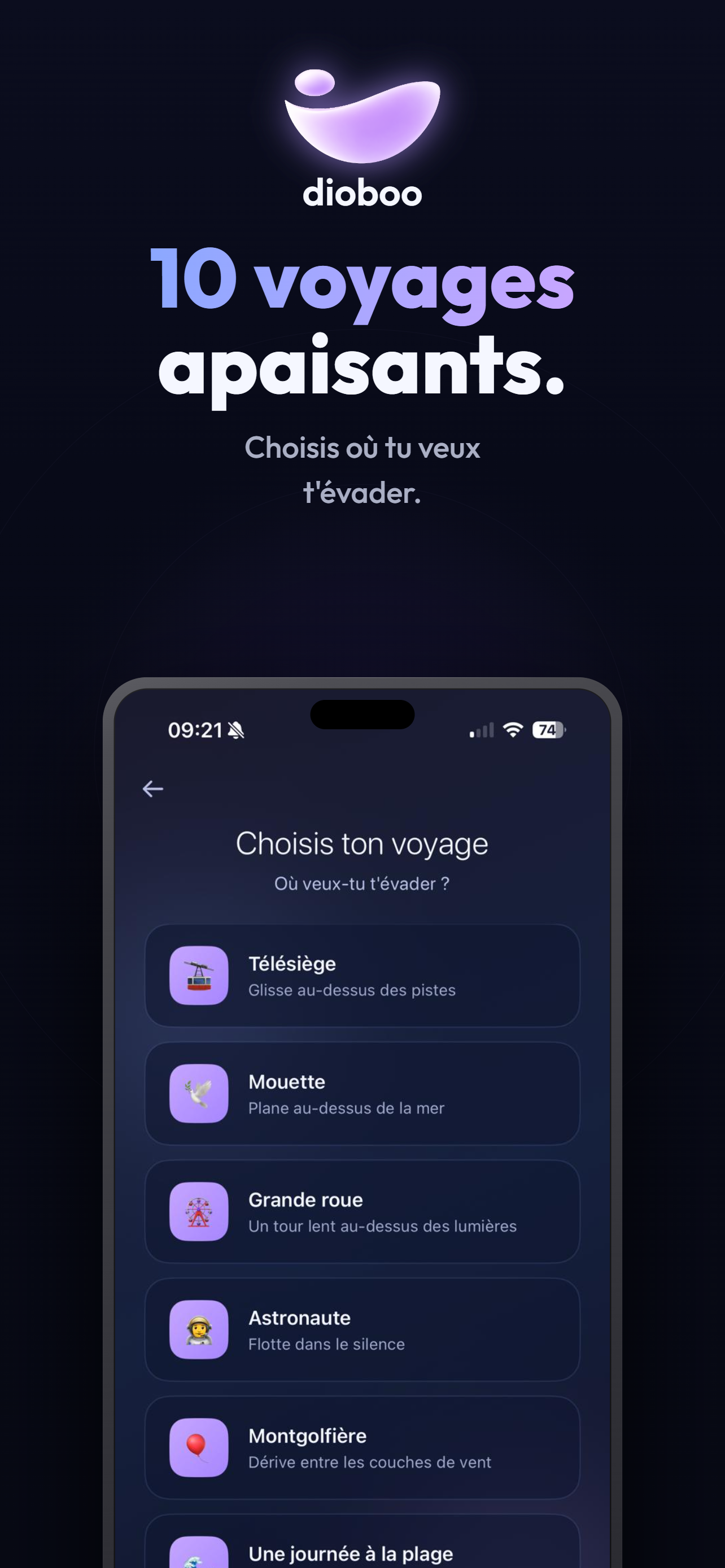 10 voyages apaisants